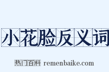 小花脸反义词是什么意思的图片